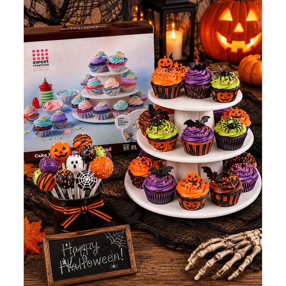 Sweet Creations by Good Cook Other - Sweet Creations by Good Cook Cake Pop and Cupcake Stand 3 Tier White Plastic